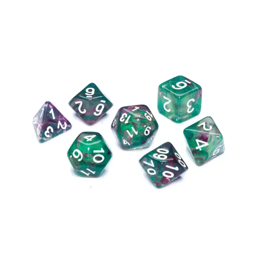 7-Dice Set (Green/Purple)